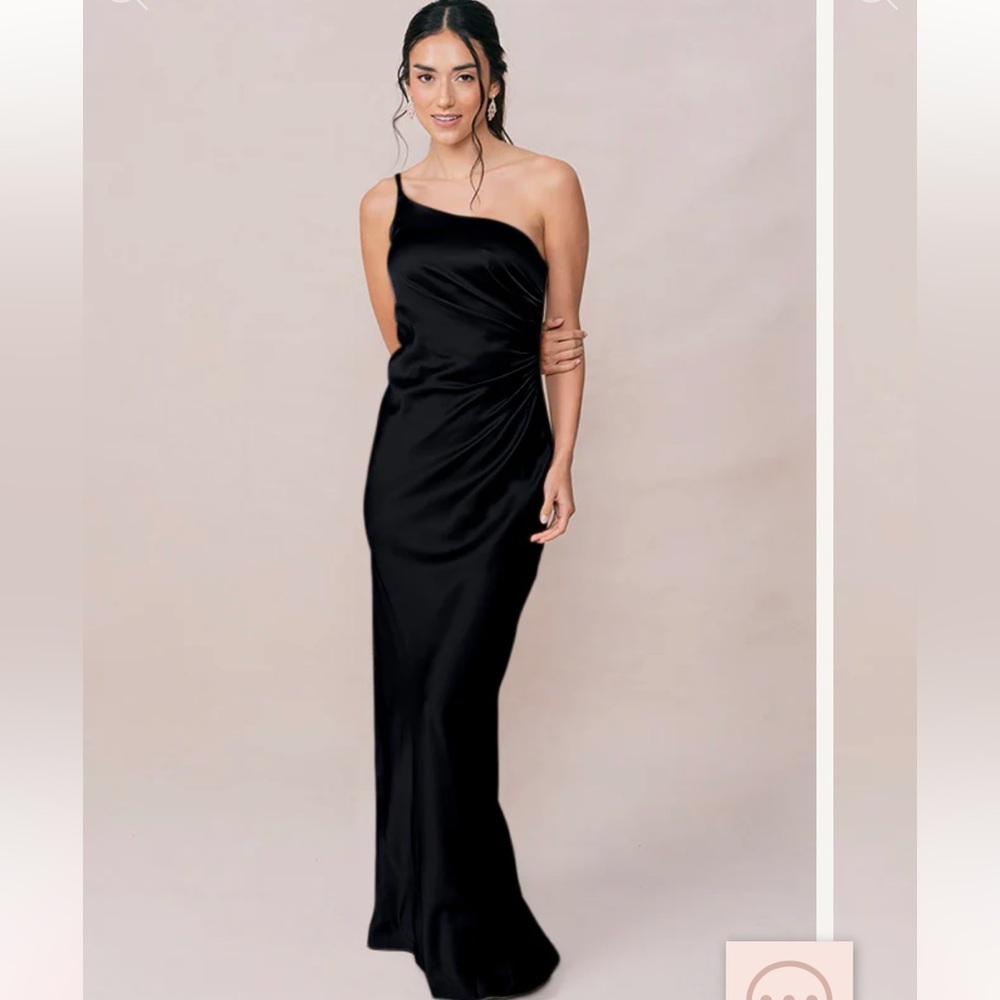Revelry Jade Satin Dress